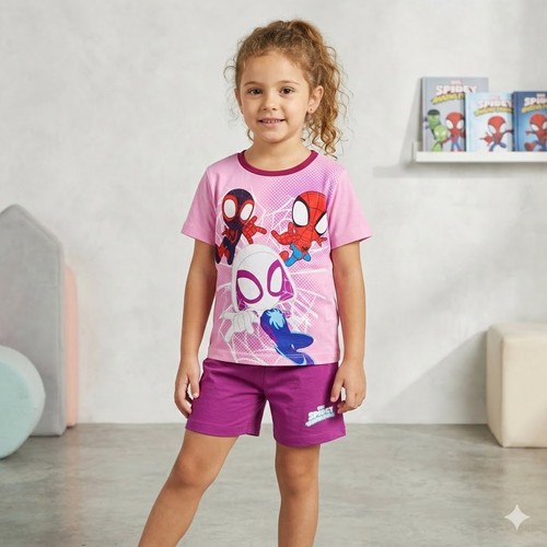 Girls spidey shortie pyjamas - spidey,